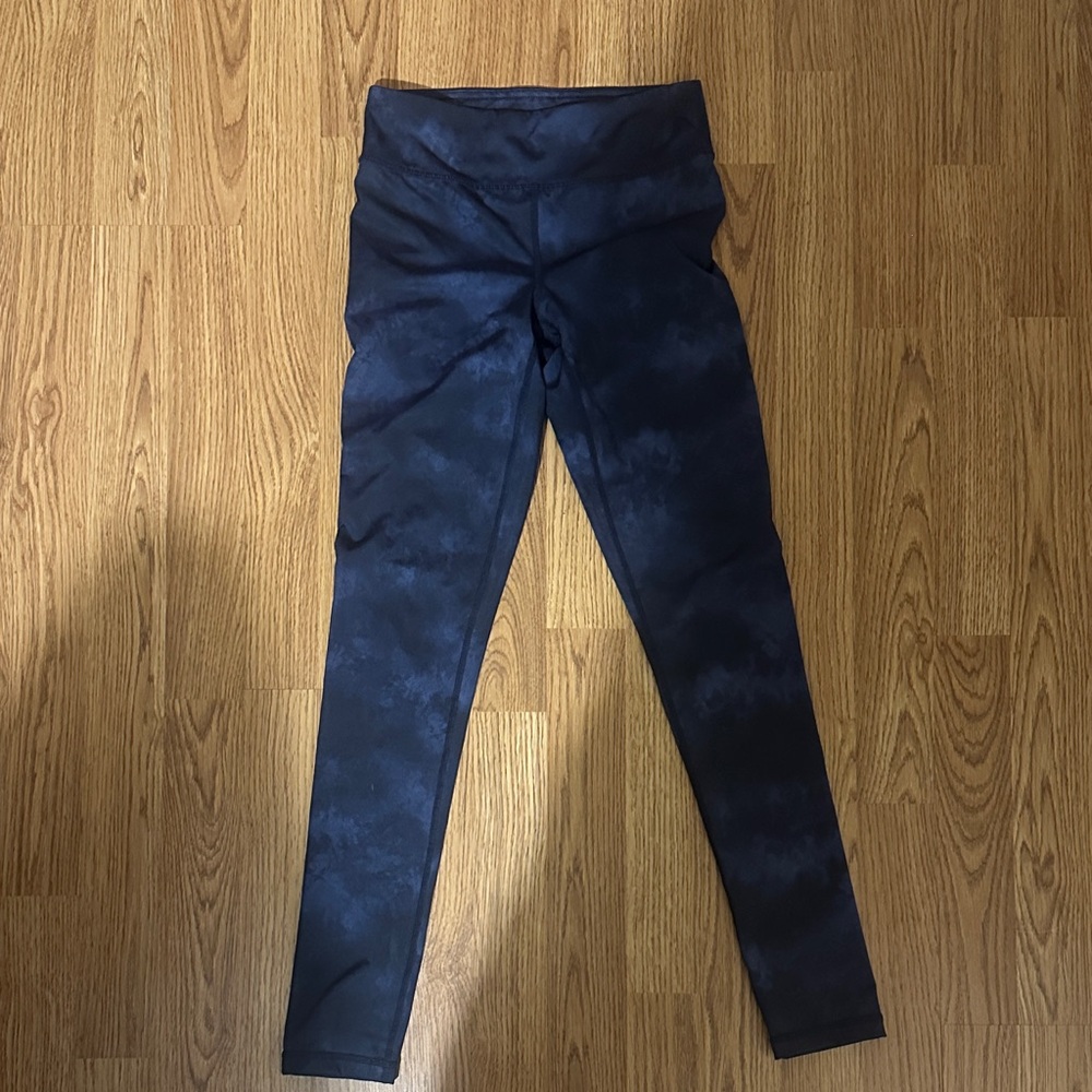 90 Degree By Reflex Girls' Black/Blue Leggings